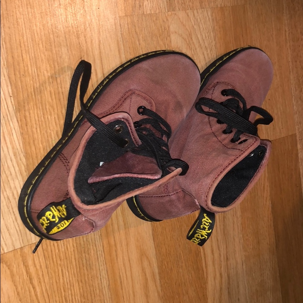 Washed Cherry Dr Marten High Tops